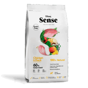 סנס עוף וברווז נטול דגנים – מזון יבש טבעי לכלבים בוגרים, ללא גלוטן, עם בשרים טריים ורכיבים טבעיים
