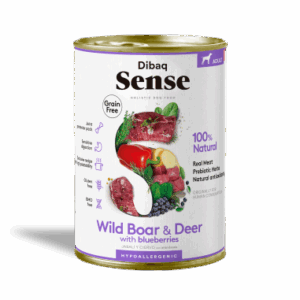סנס שימור חזיר בר וצבי – מזון רטוב טבעי לכלבים