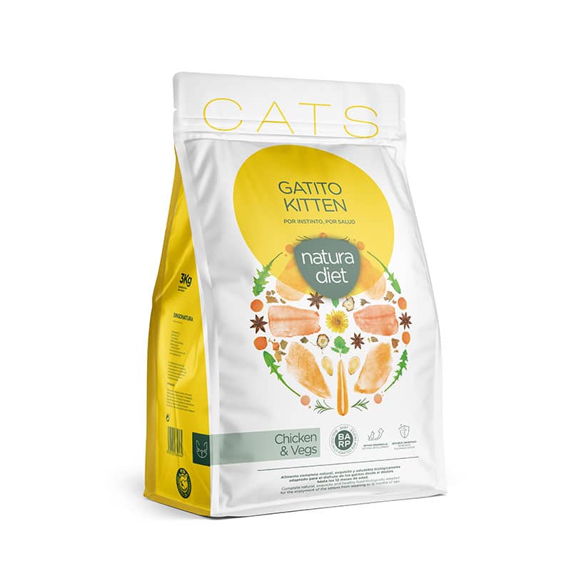 נטורה קיטן עוף – מזון יבש טבעי לגורי חתולים