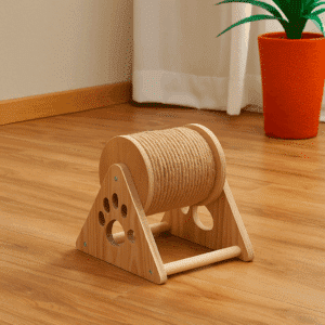 מתקן גירוד לחתולים בצורת גליל